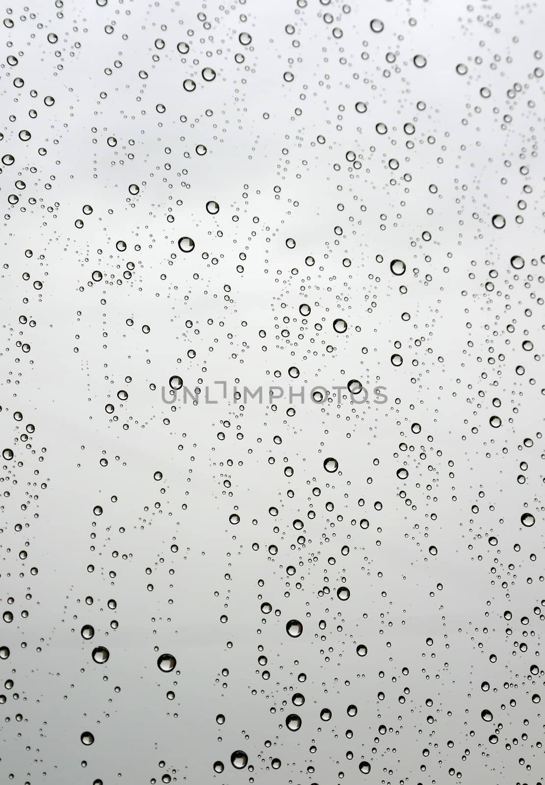 Drops of rain on the window (glass). Shallow DOF. by sergpet