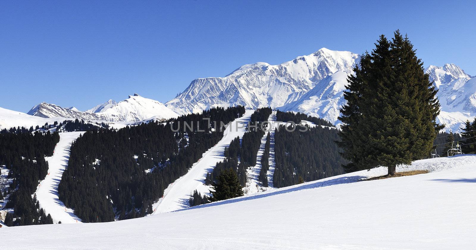 Mountain station in alps : Les saisies, Beaufort, Savoy