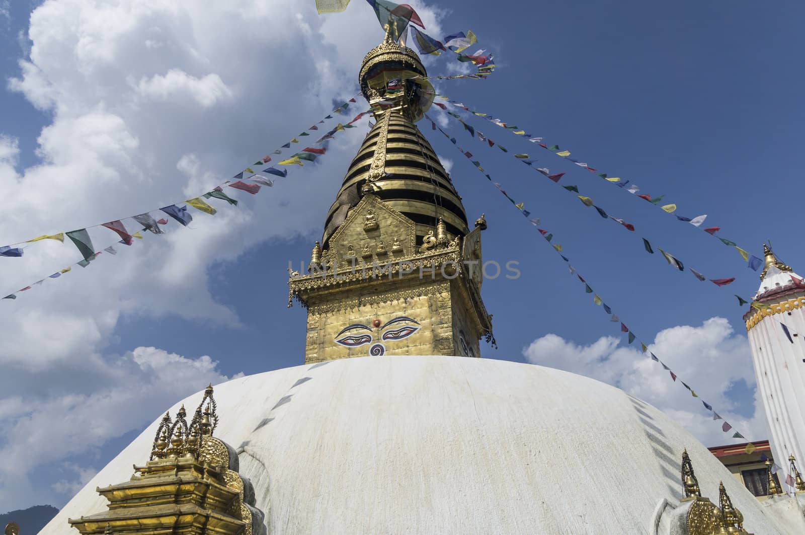 temple of swayabhunath in kathmandu, nepal by gewoldi