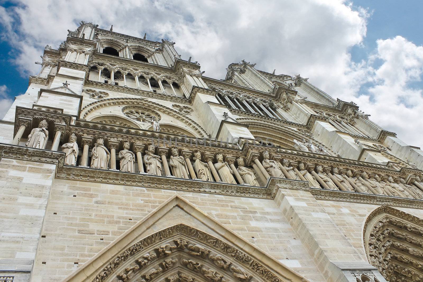 Facade of Notre Dame de Paris. France by NickNick