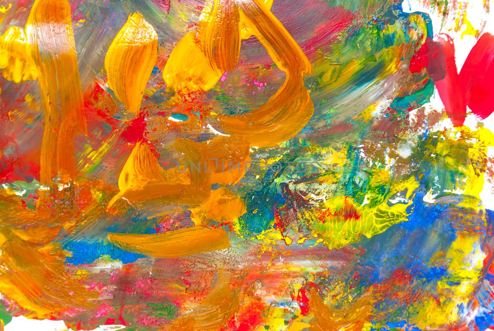 Abstract gouache paints colorful background