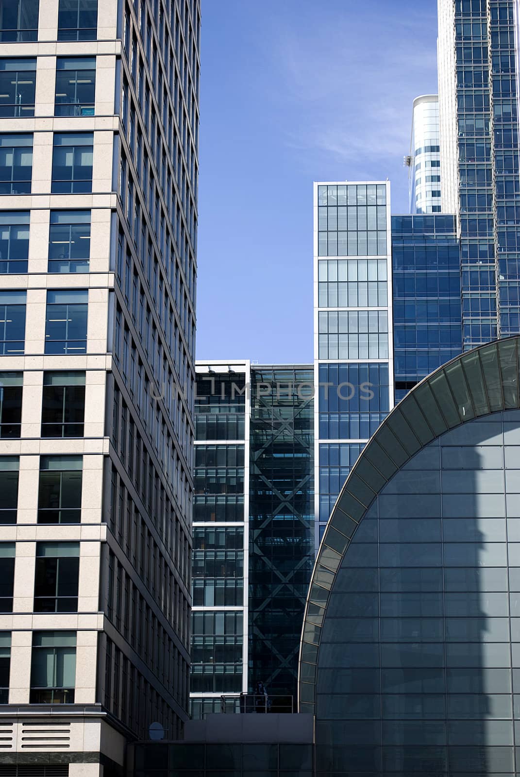 Canary Wharf famous skyscrapers of London's financial district