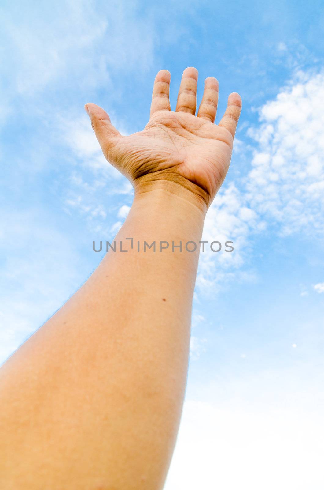 Hand, finger and symbol by shahril