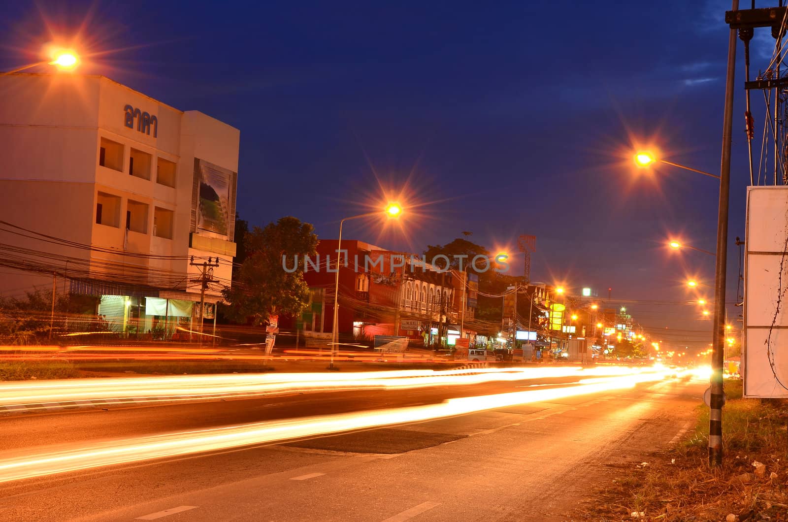 City at night. Lamphun Industrial Estate.