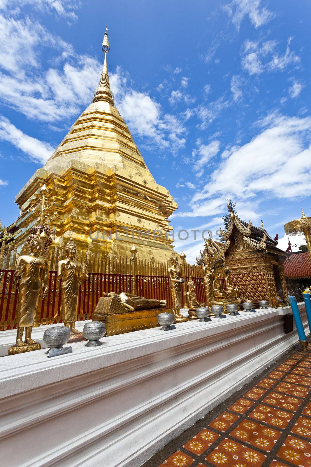 Wat Phrathat Doi Suthep temple in Chiang Mai, Thailand. by kawing921