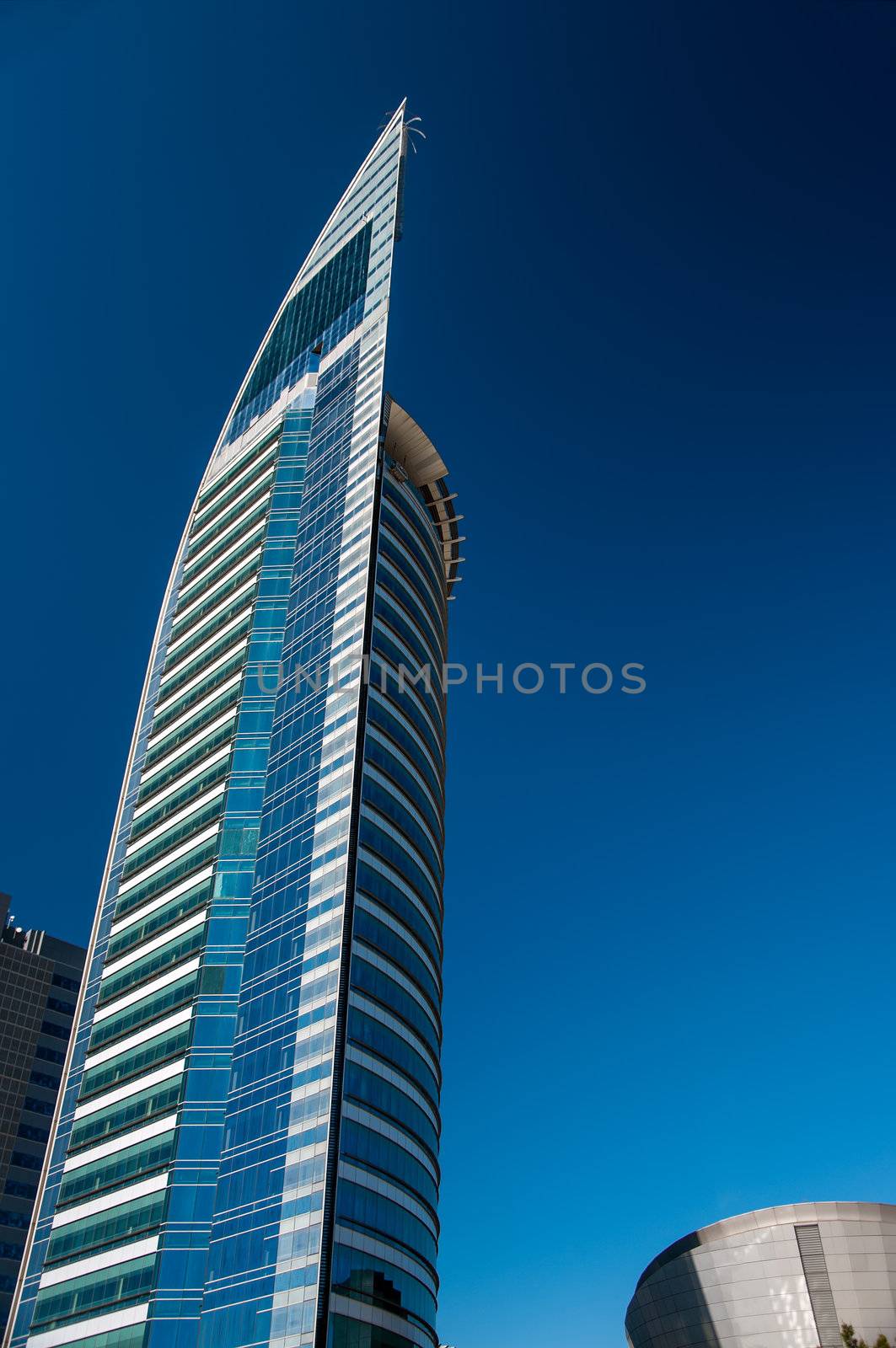 Blue Skyscraper in Uruguay by jkraft5