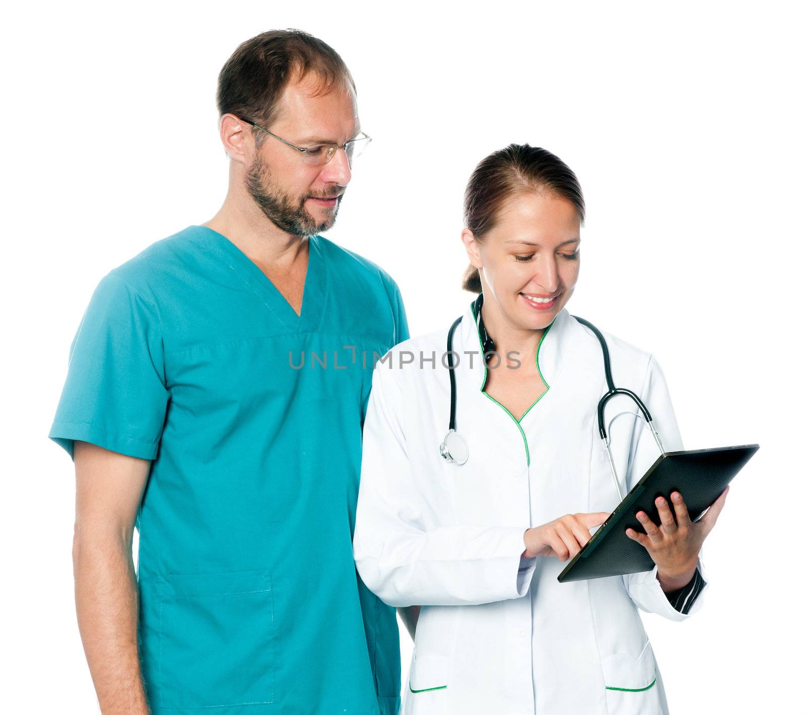 doctors reading notes by GekaSkr