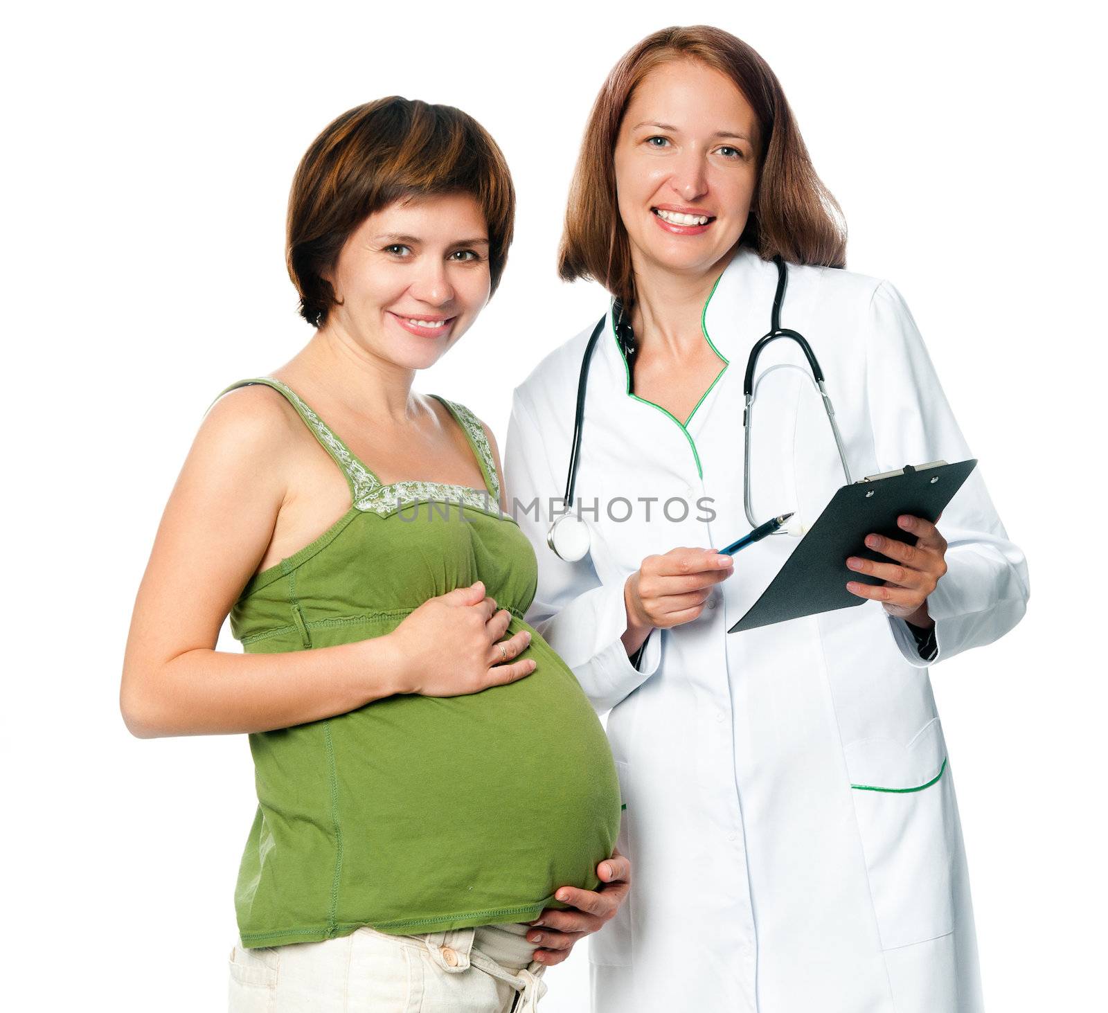 Doctor  with the pregnant woman by GekaSkr
