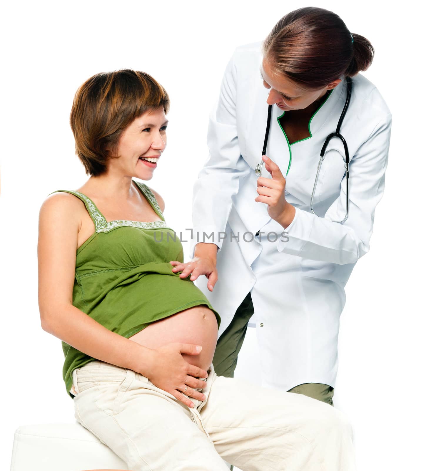 Doctor  with the pregnant woman by GekaSkr