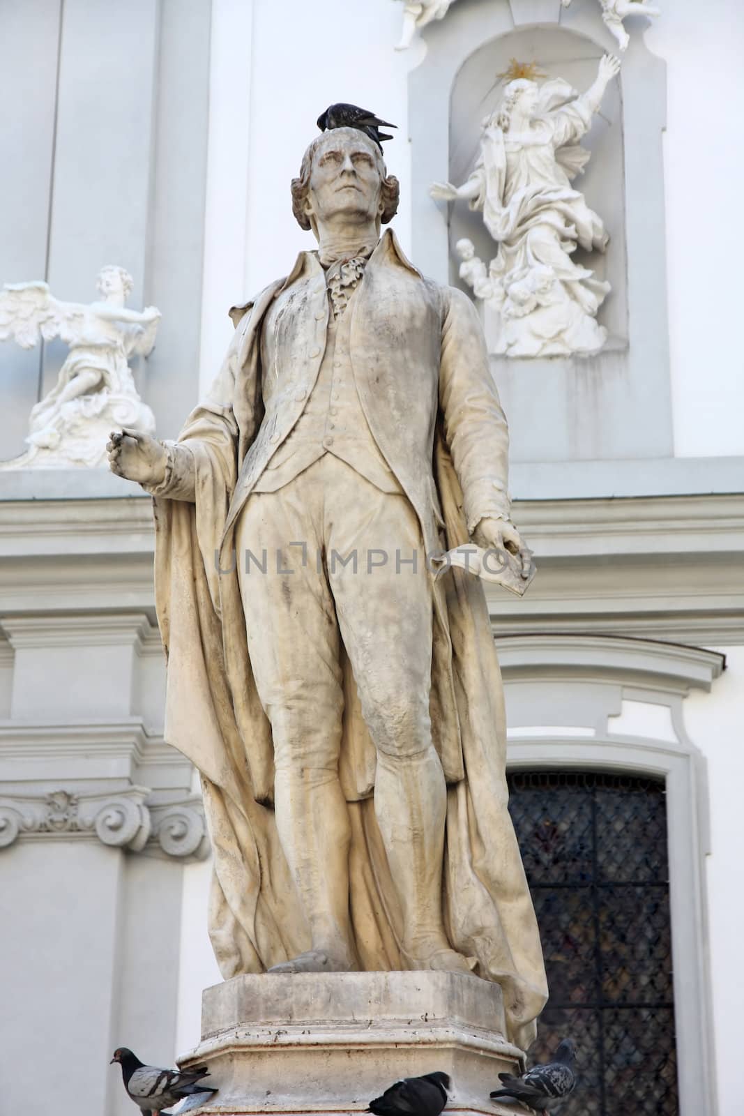 statue of musician Franz Joseph Haydn in Vienna, Austria by vladacanon
