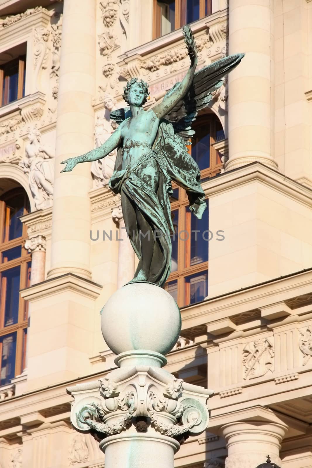 Beautiful sculpture near Natural History Museum in Vienna, Austr by vladacanon