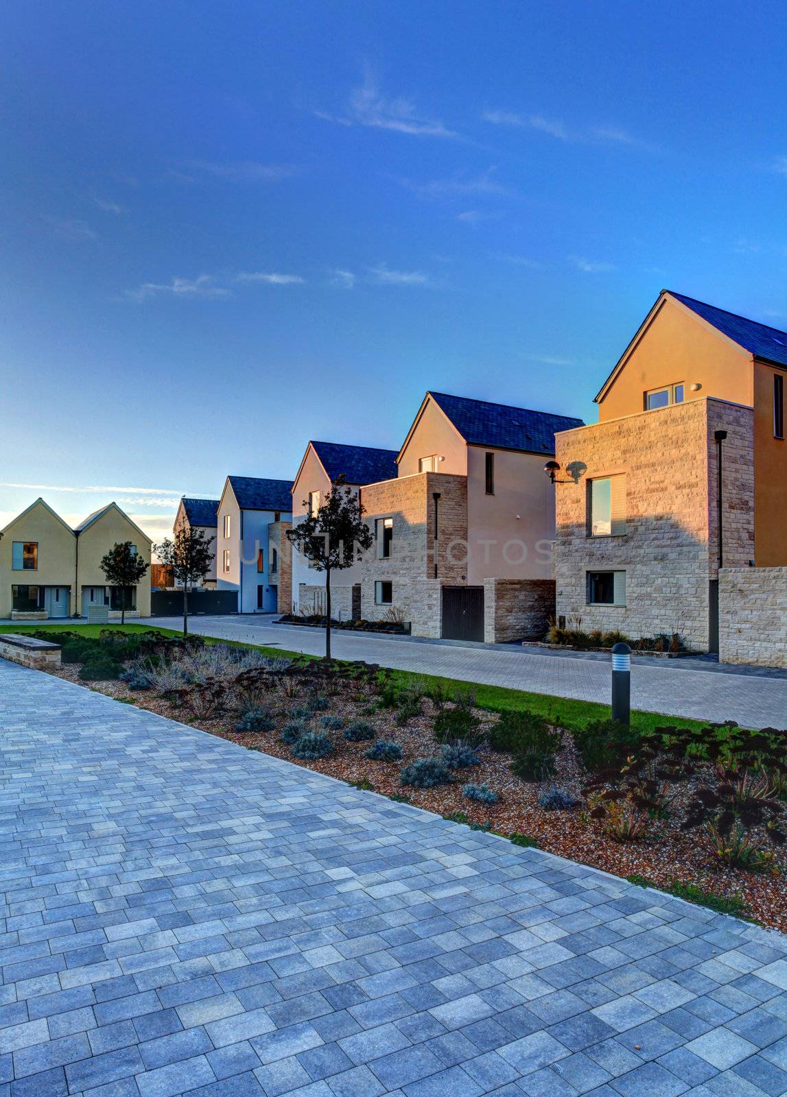 Sustainable housing on Portland in Dorset England