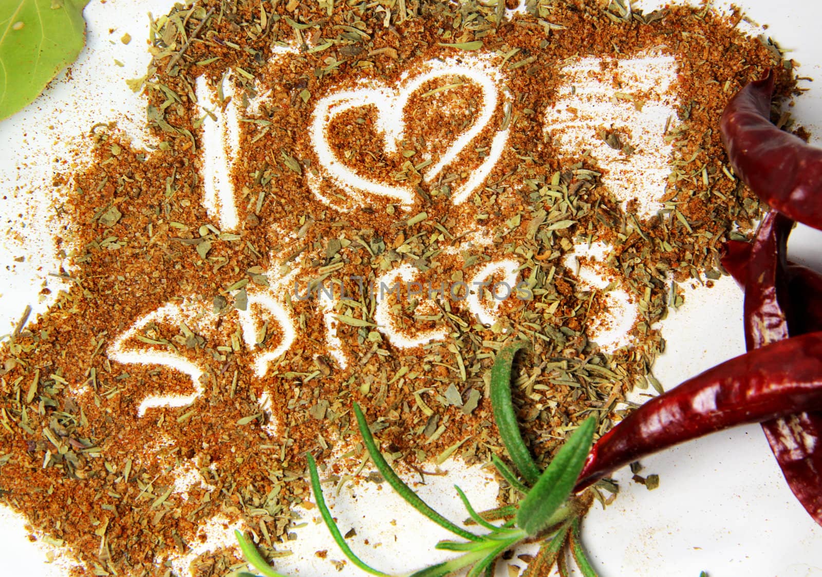 I love spices - funny spicy inscription for gourmets