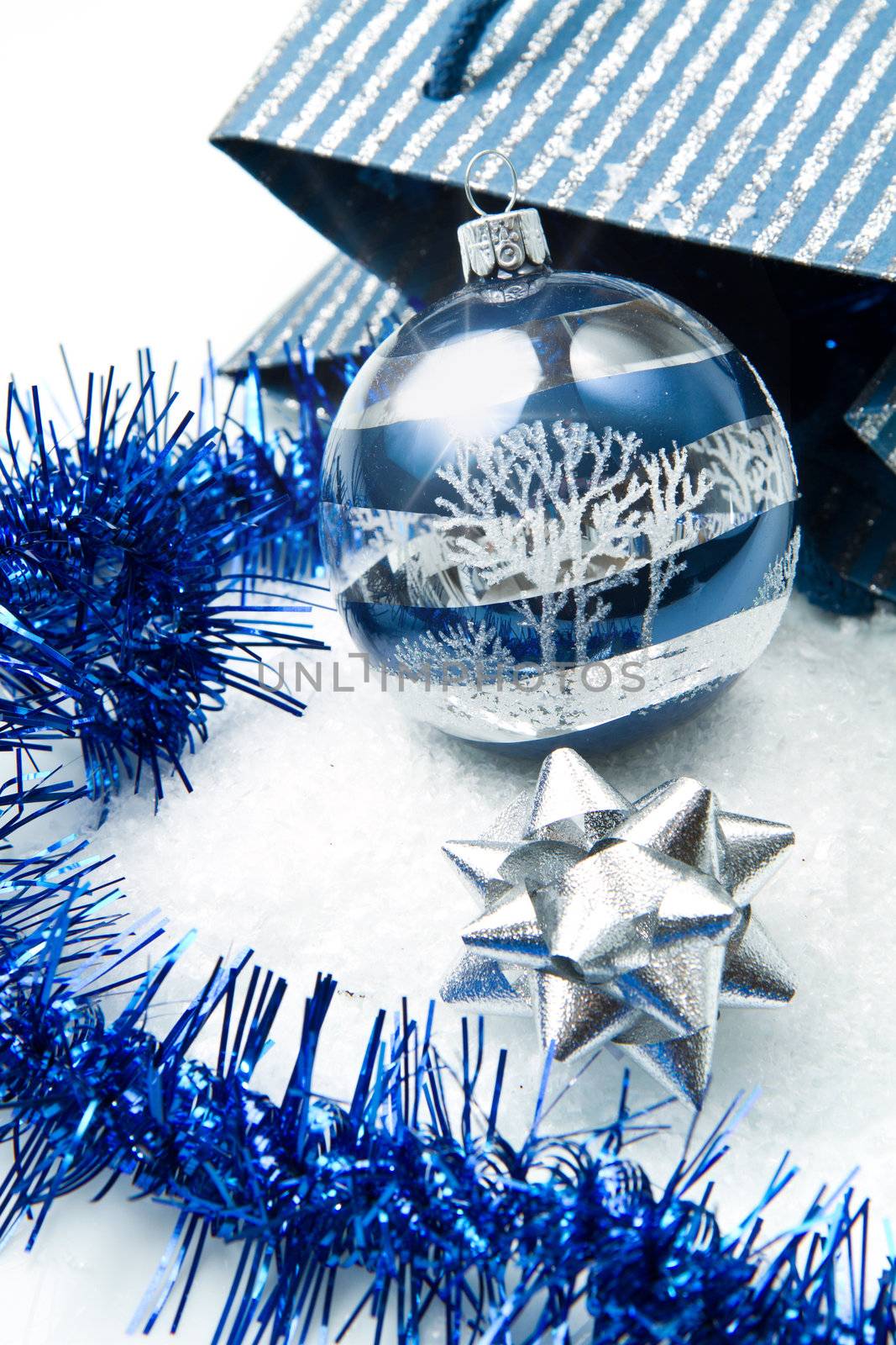  blue and silver christmas decorations by lsantilli