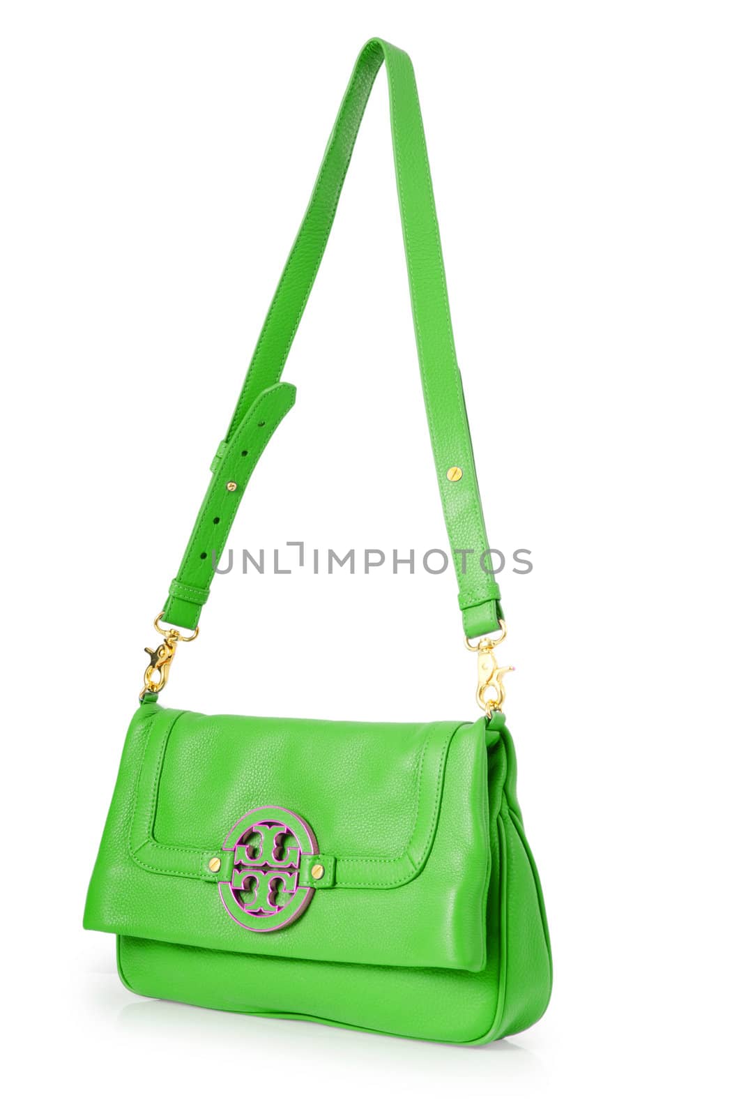 Elegant woman bag isolated on white