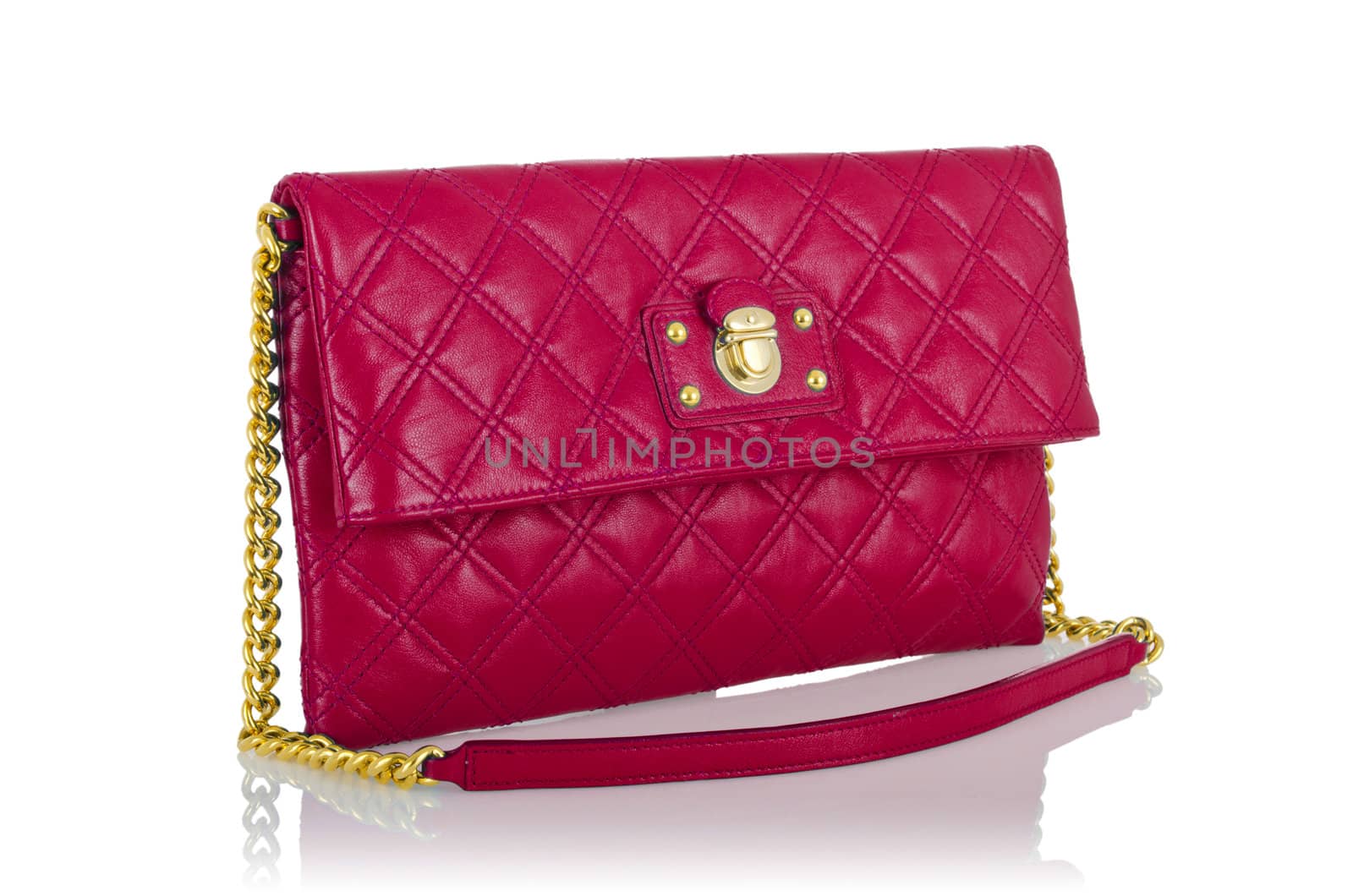 Elegant woman bag isolated on white