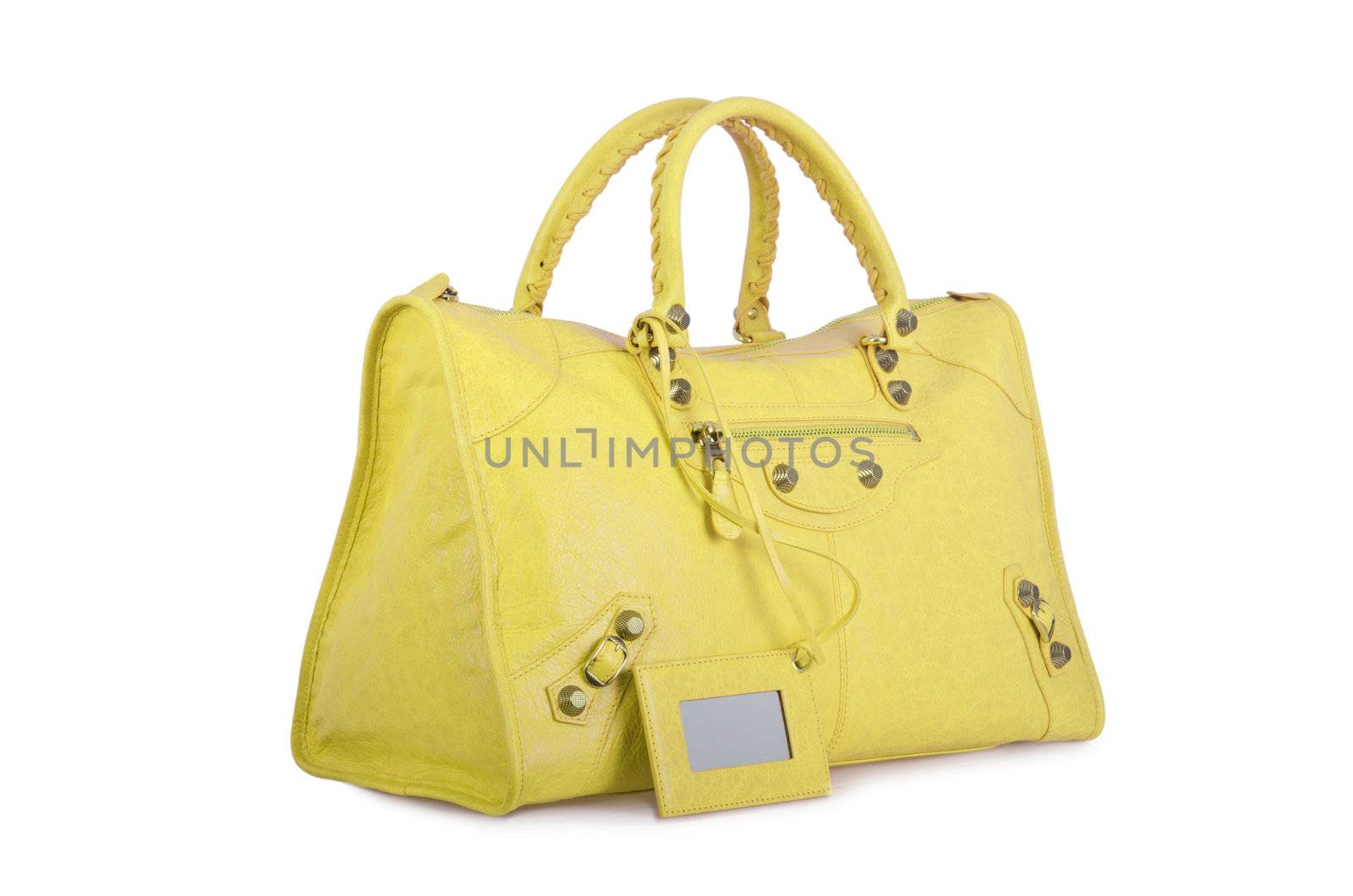 Elegant woman bag isolated on white
