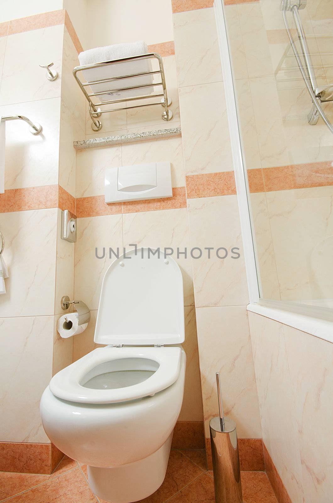 Toilet in the modern bathroom 