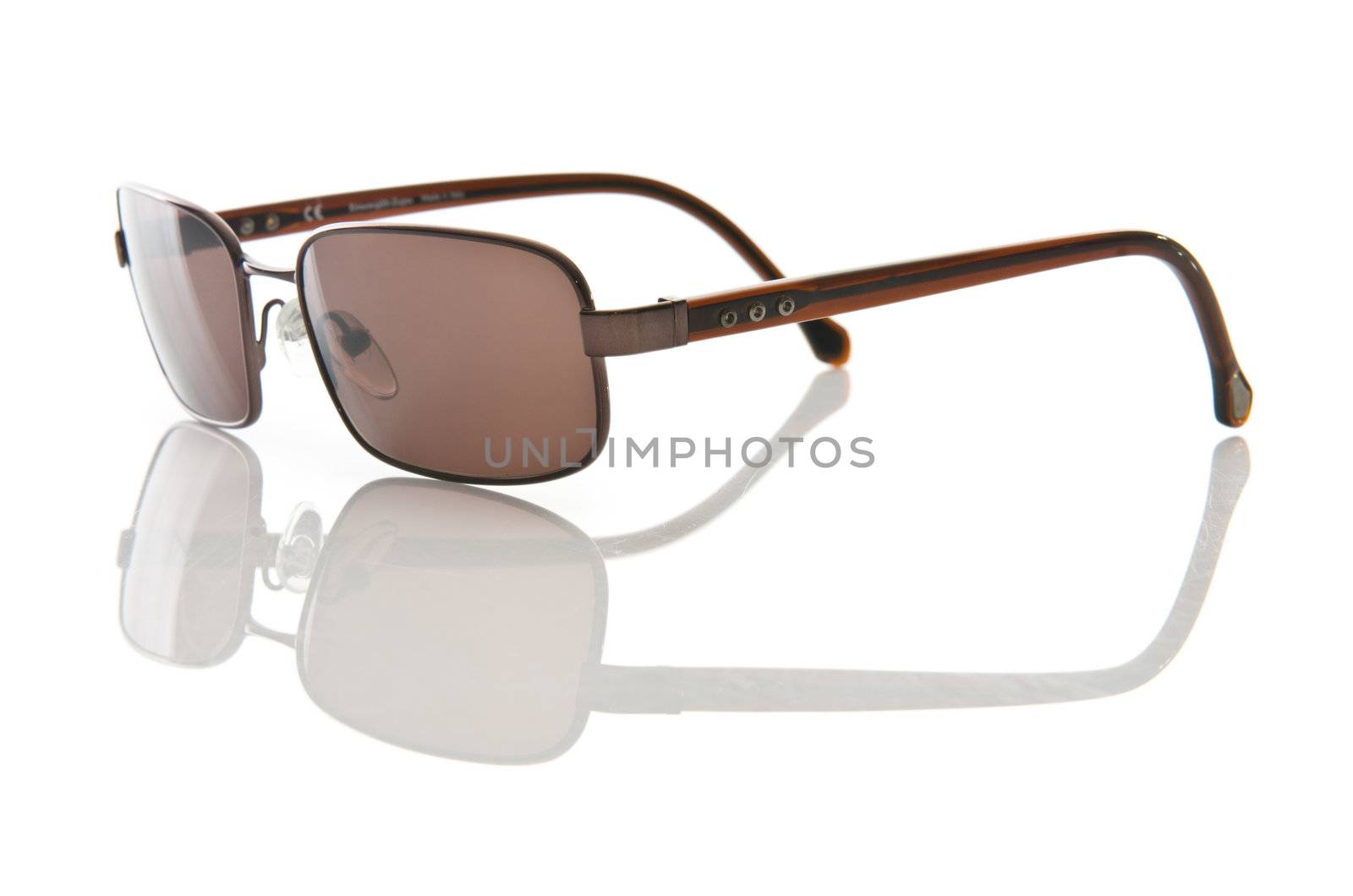 Stylish sunglasses isolated on the white