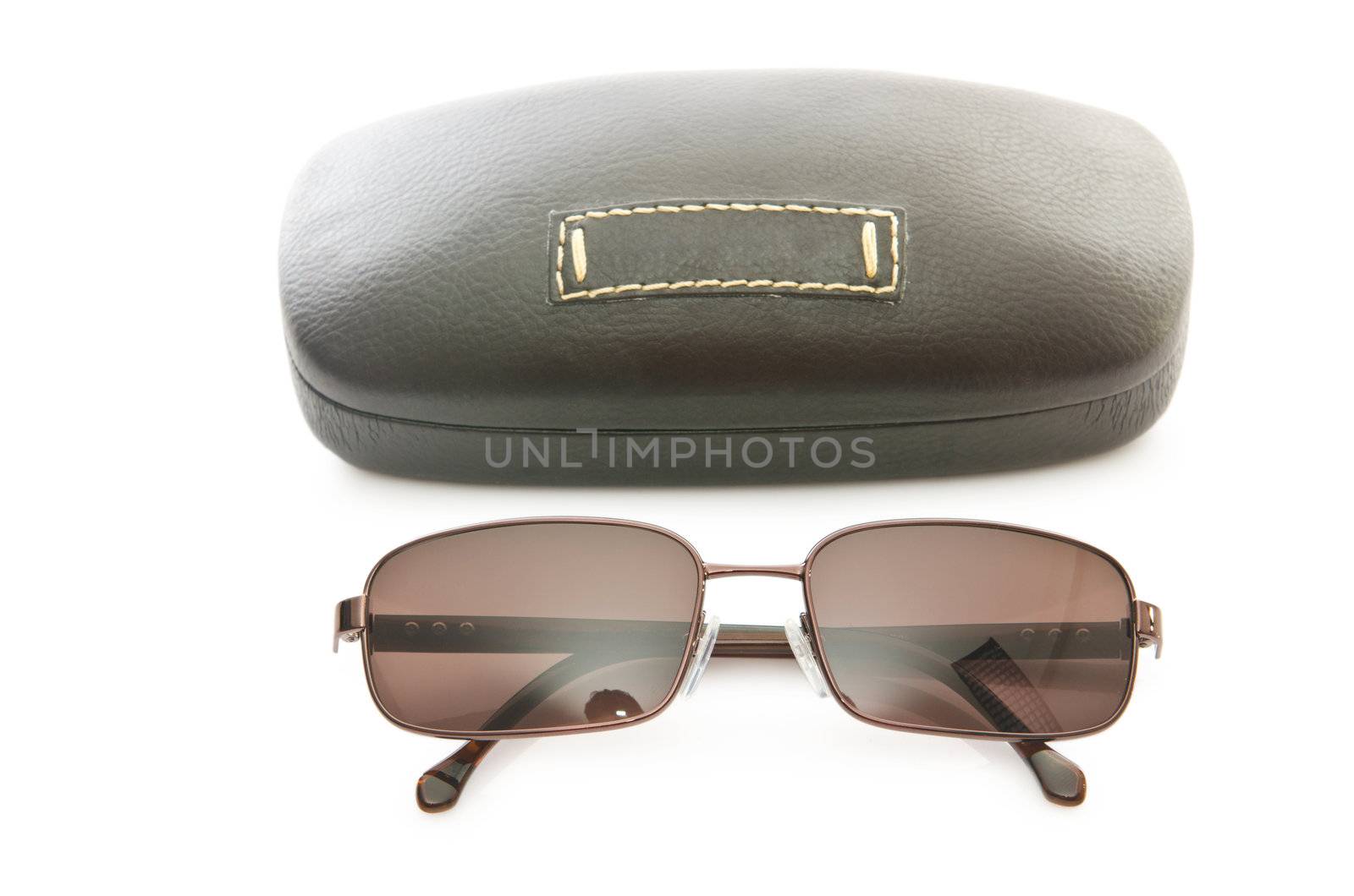 Stylish sunglasses isolated on the white