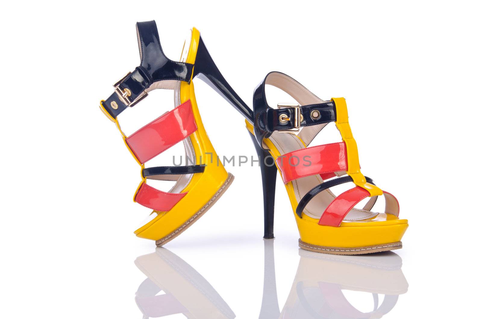 Shoes in fashion concept on white by Elnur