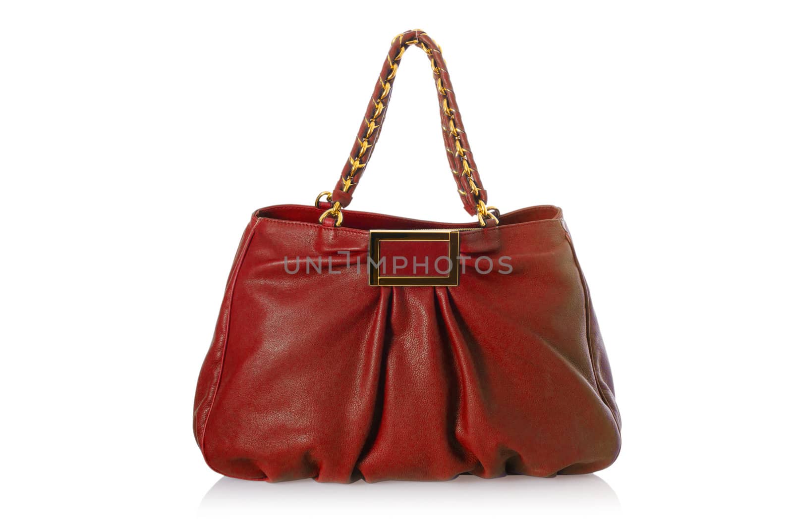 Elegant woman bag isolated on white