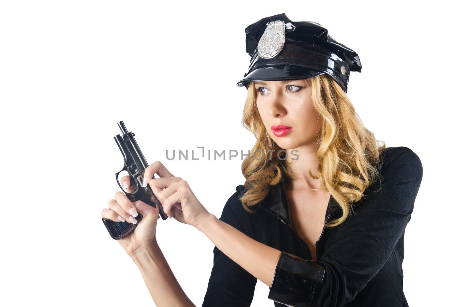 Young attractive woman police by Elnur