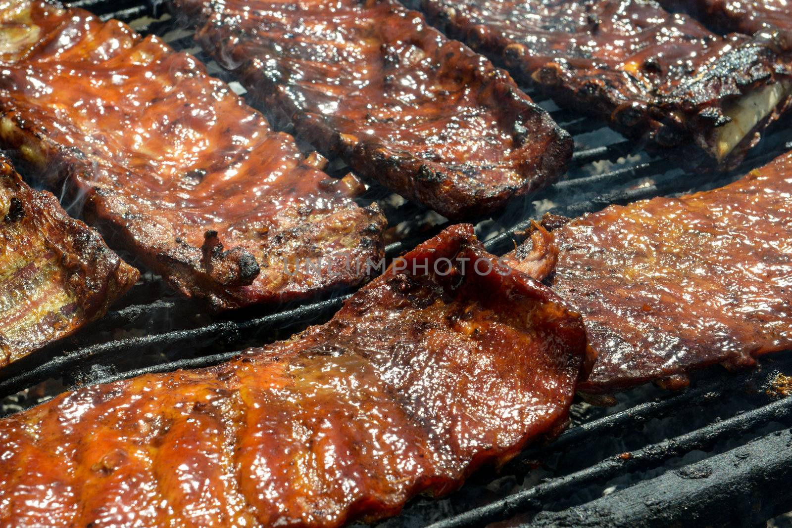 Barbecue Ribs on the Grill