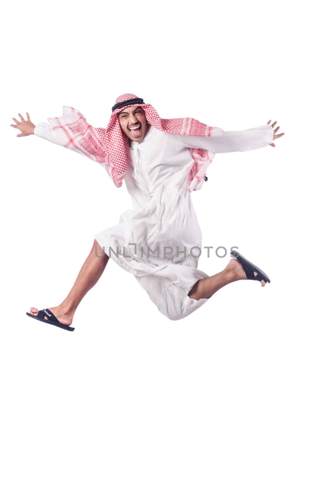Arab man isolated on the white