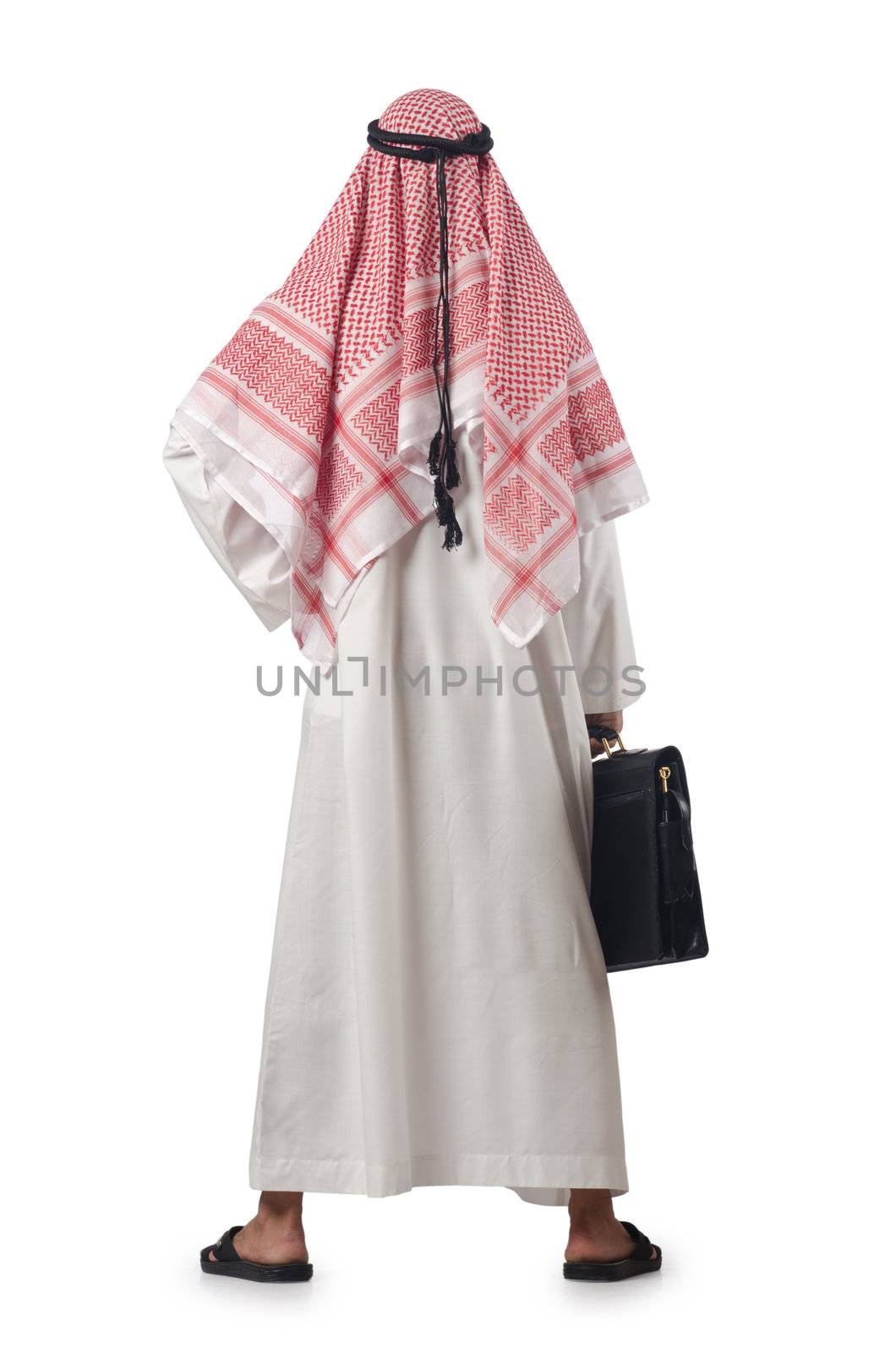 Diversity concept with arab on white by Elnur