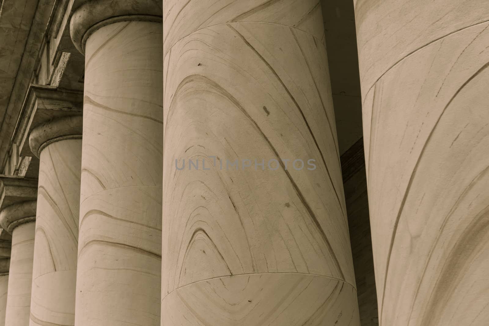 Pillars Symbolizing Law, Education and Government