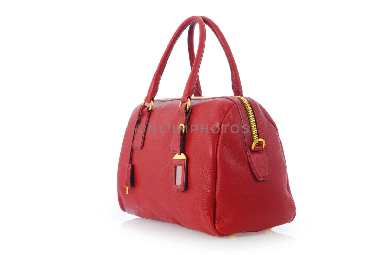 Elegant woman bag isolated on white
