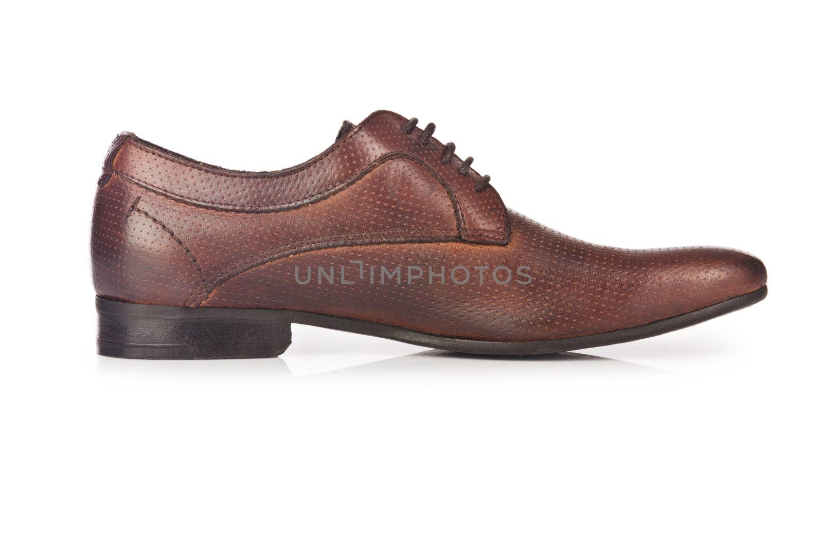 Male shoes isolated on the white