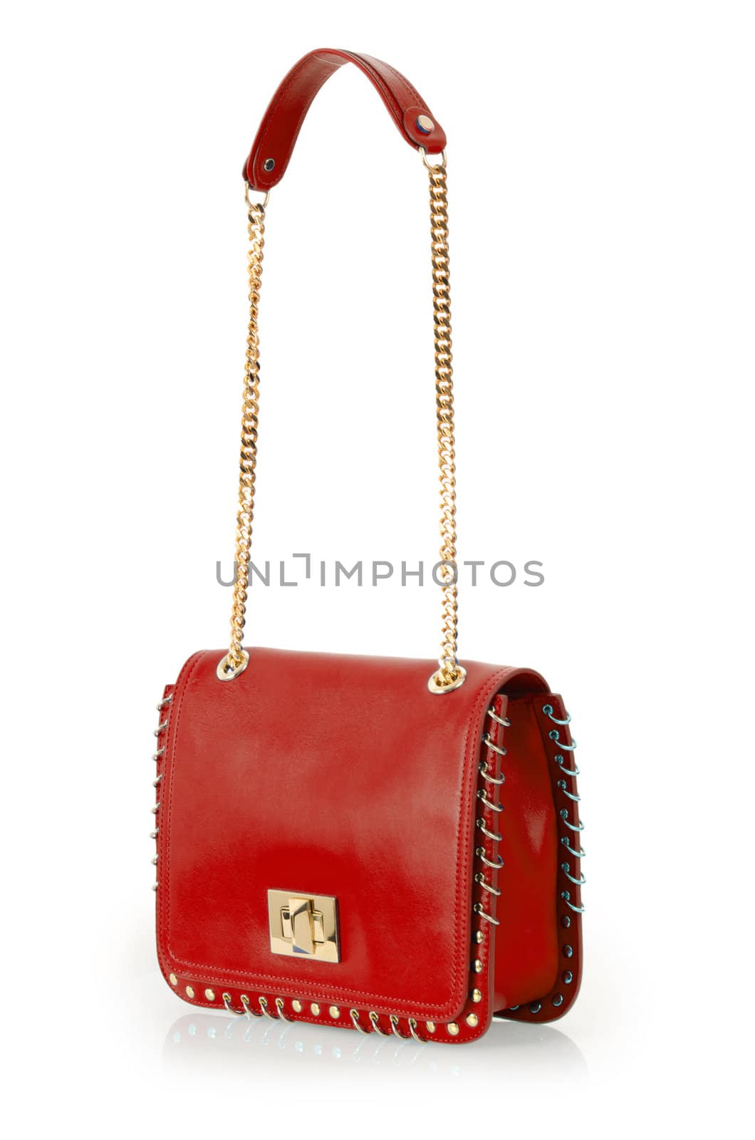 Elegant woman bag isolated on white