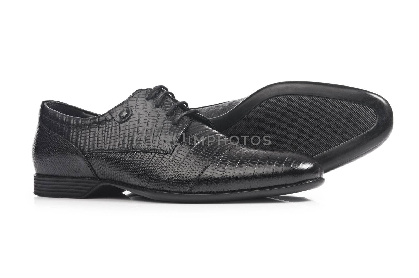 Male shoes isolated on the white