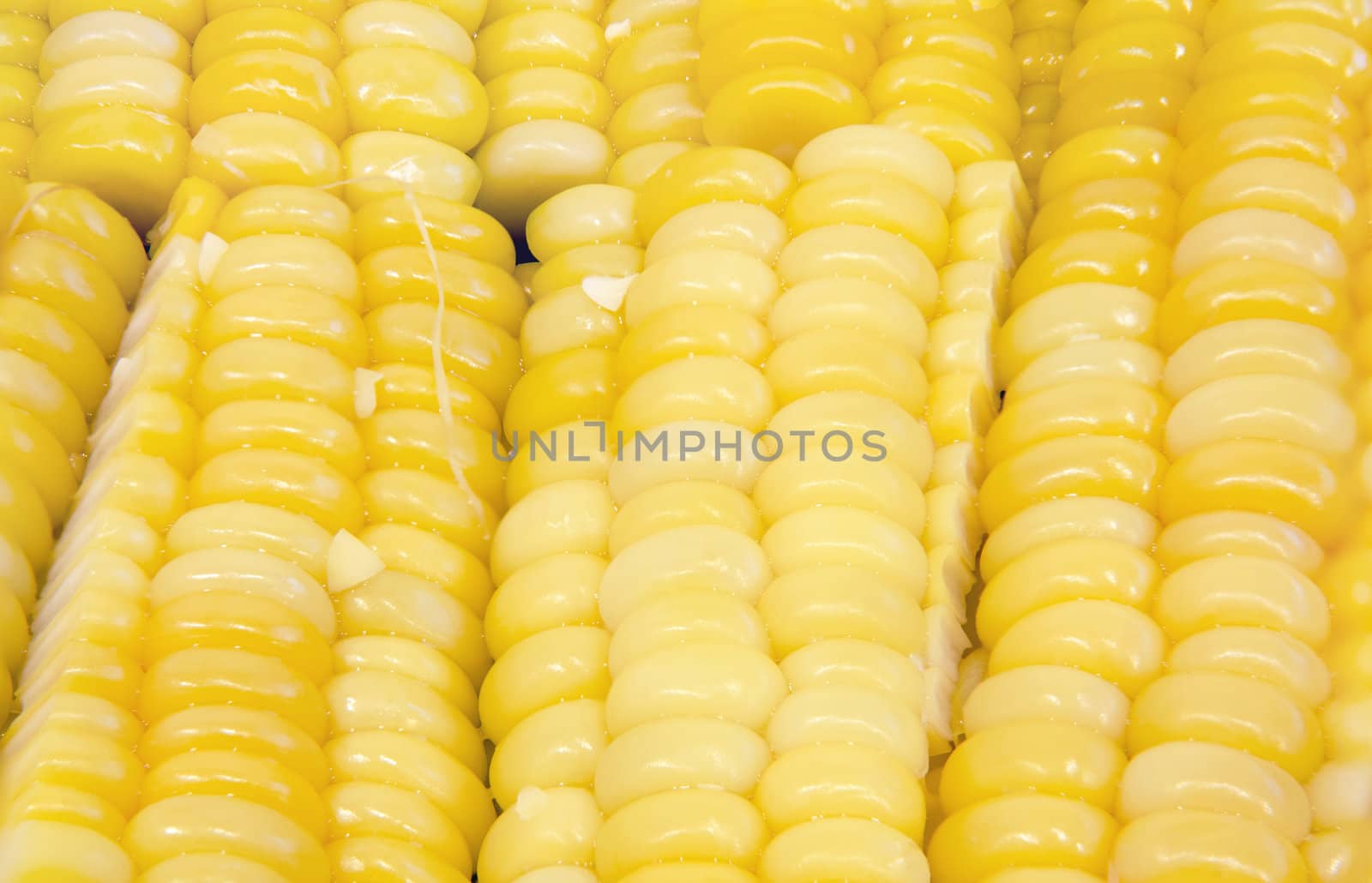 close-up shot of boiled corn background texture