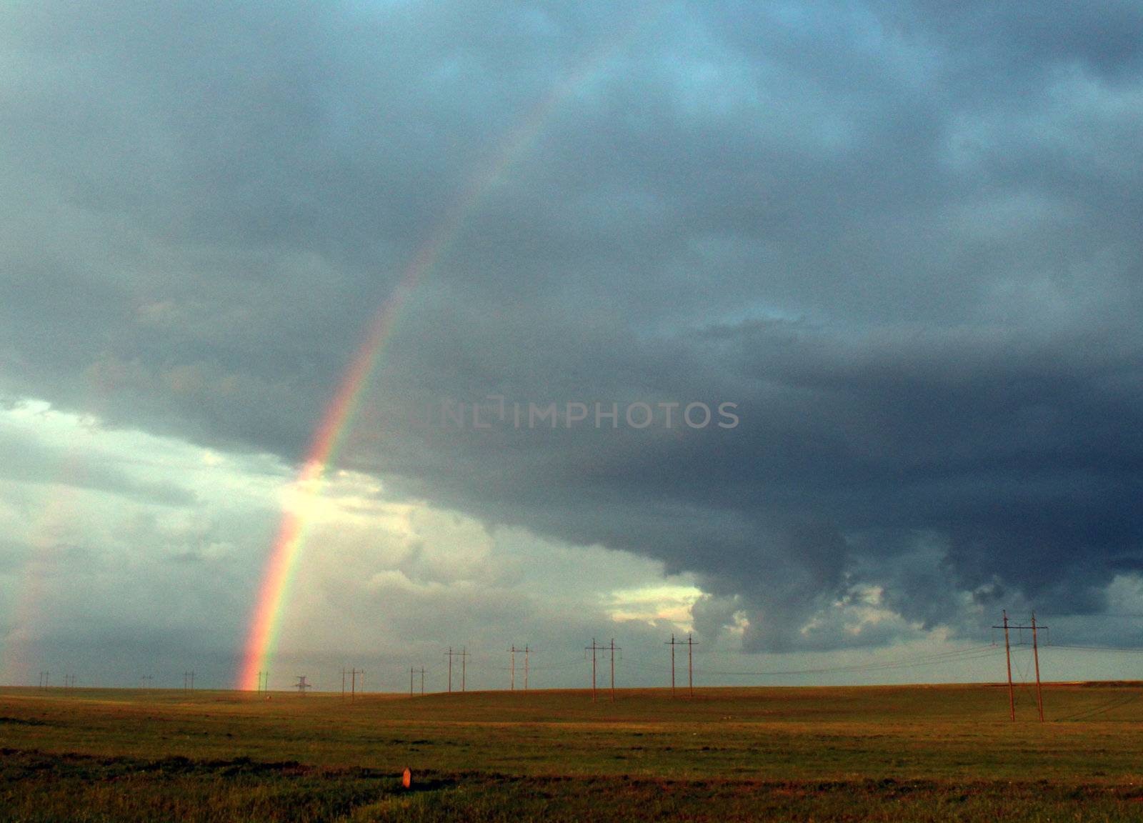 landscape with rainbow