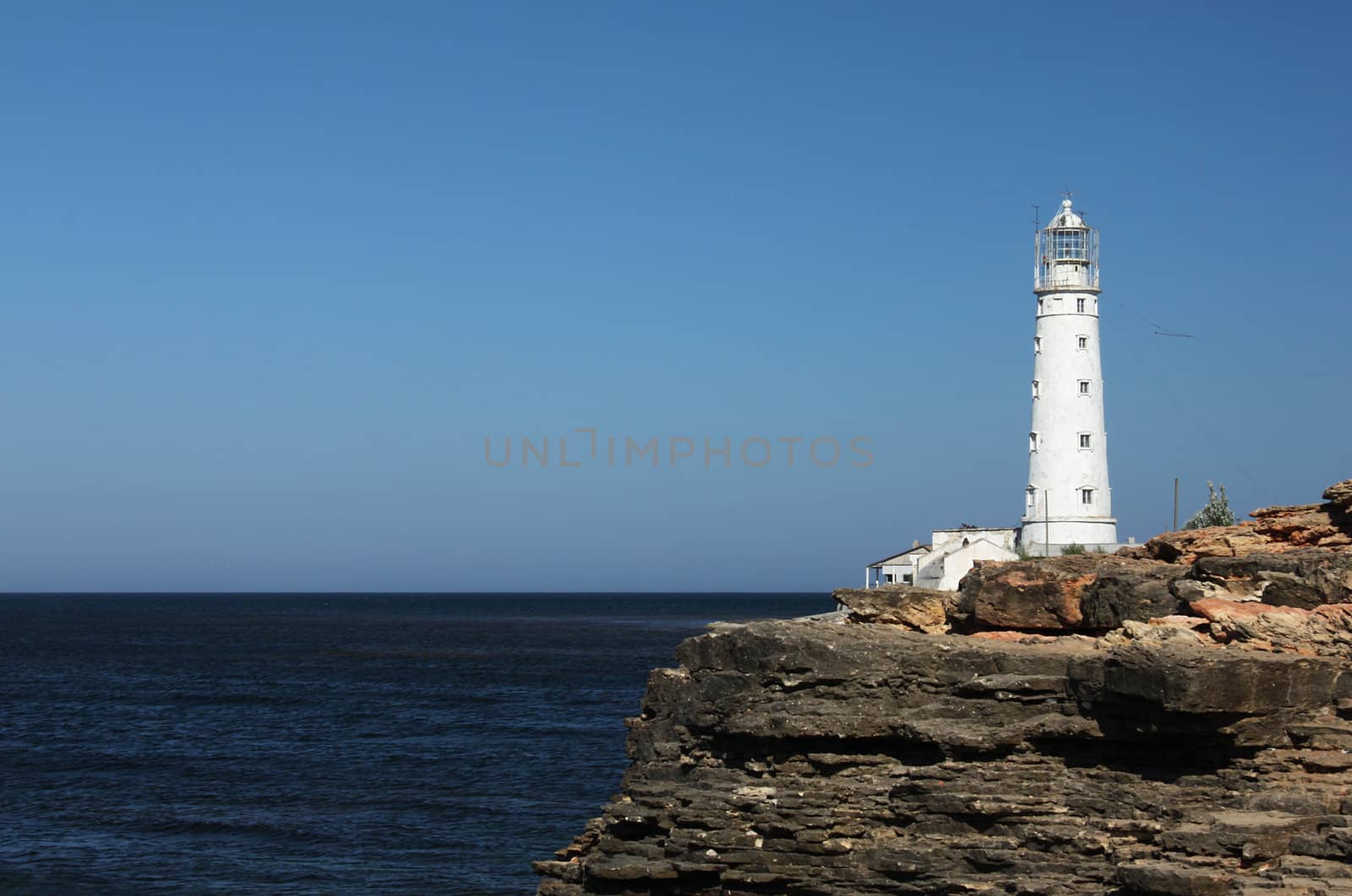 lighthouse Tarkhankut in the western part of Crimea, Ukraine