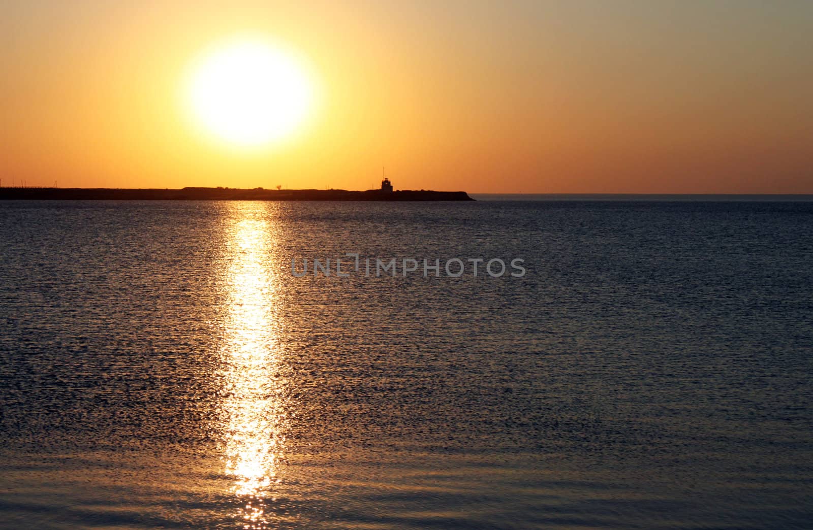 sunset over sea