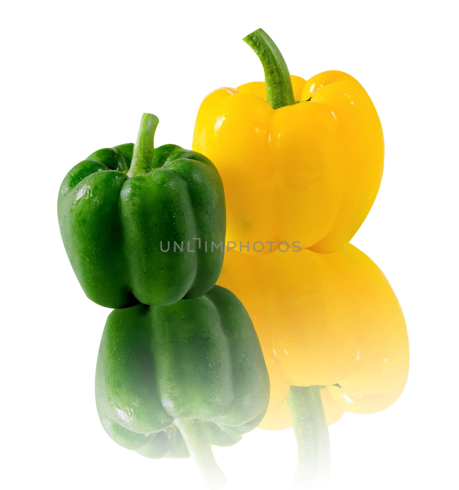 green and yellow sweet pepper by rakratchada