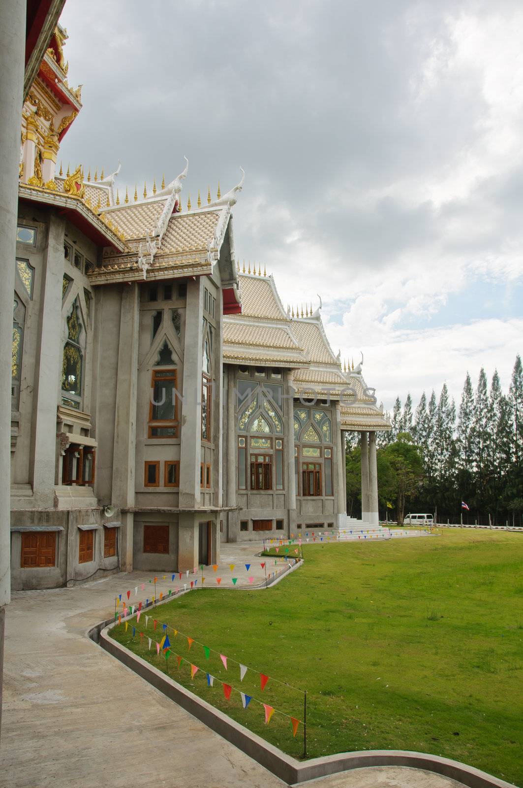 the wall of Luang Poe Toe temple,Nakorrachasima, Thailand