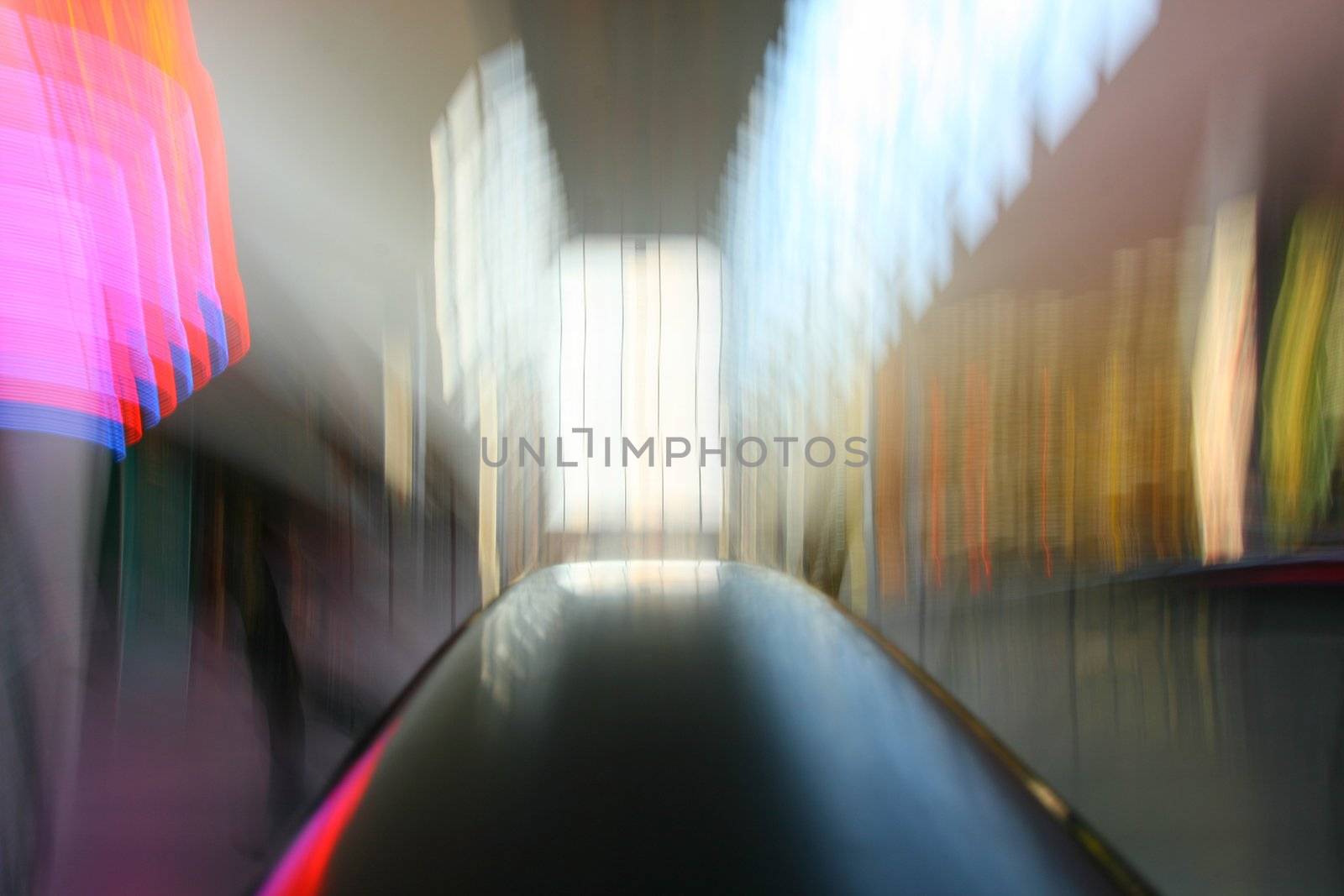 blurred escalator background by Yellowj