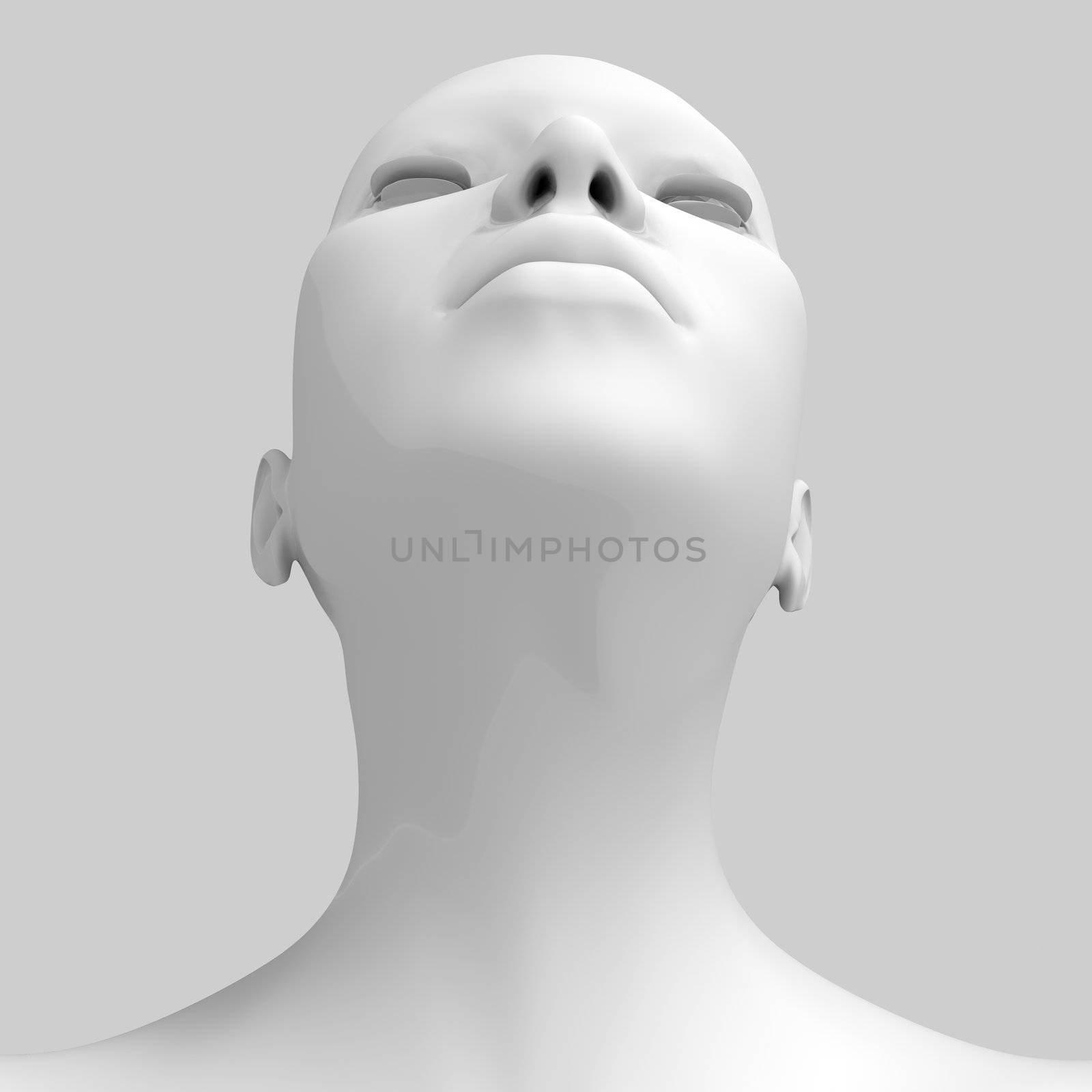 3d image of woman s head 