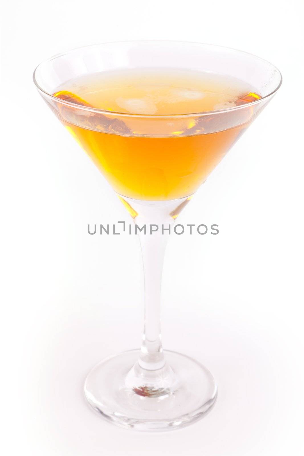 Yellow Drink in a cocktail glass cup