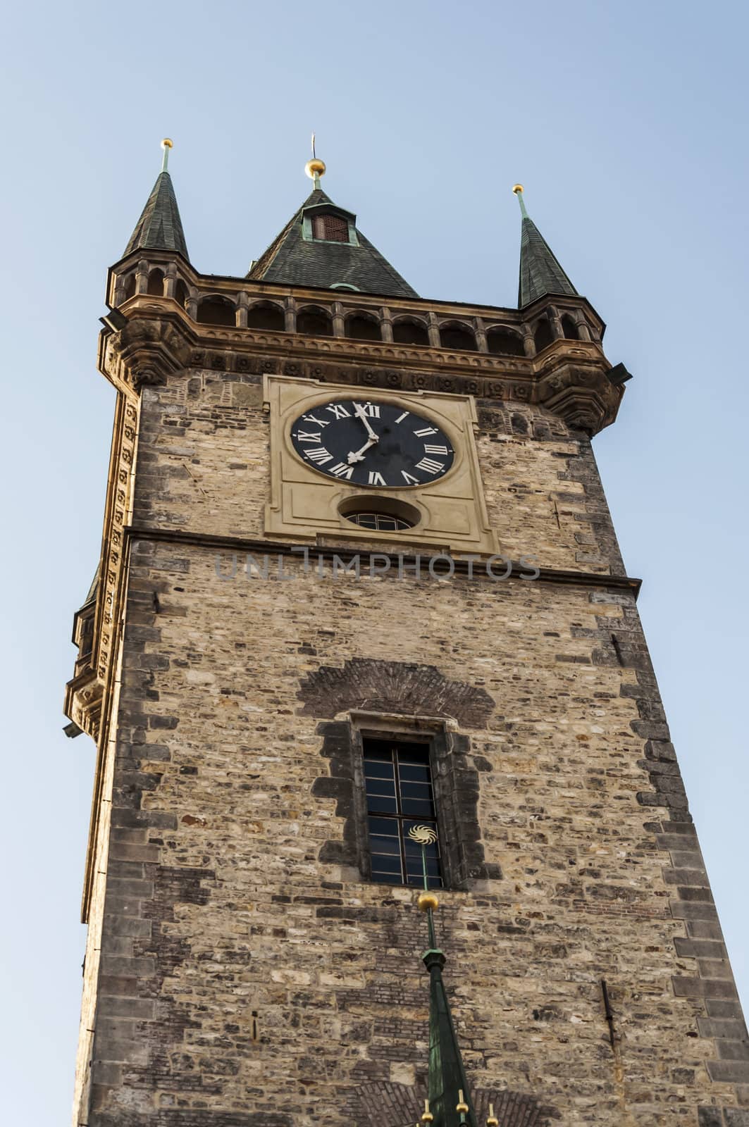 famous clock tower in Prague, Czech Republic