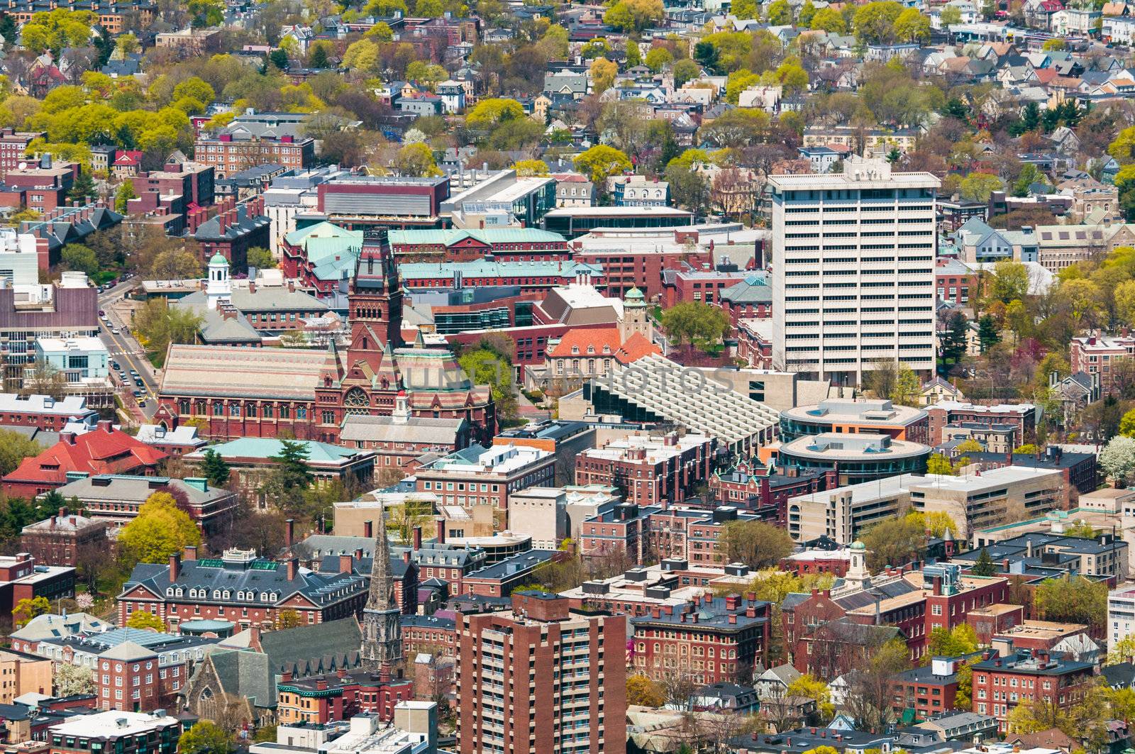 Aerial view of the Harvard University campus