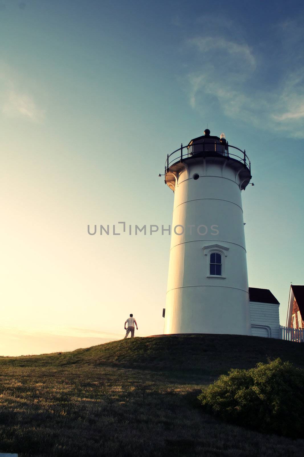 Lighthouse Keeper at the Nobska Lighthouse on Cape Cod