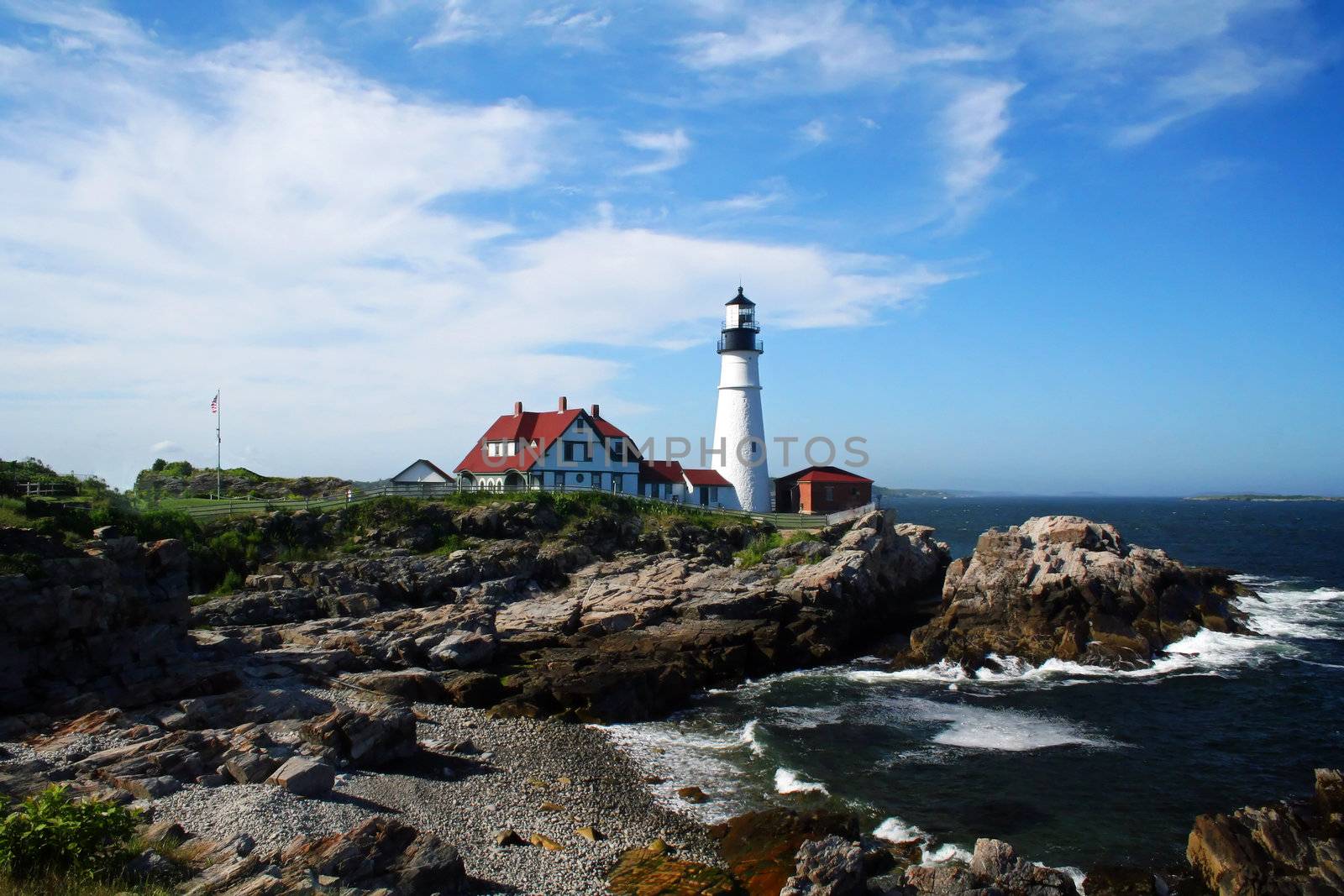 The Portland Head Lighthouse, located in Maine