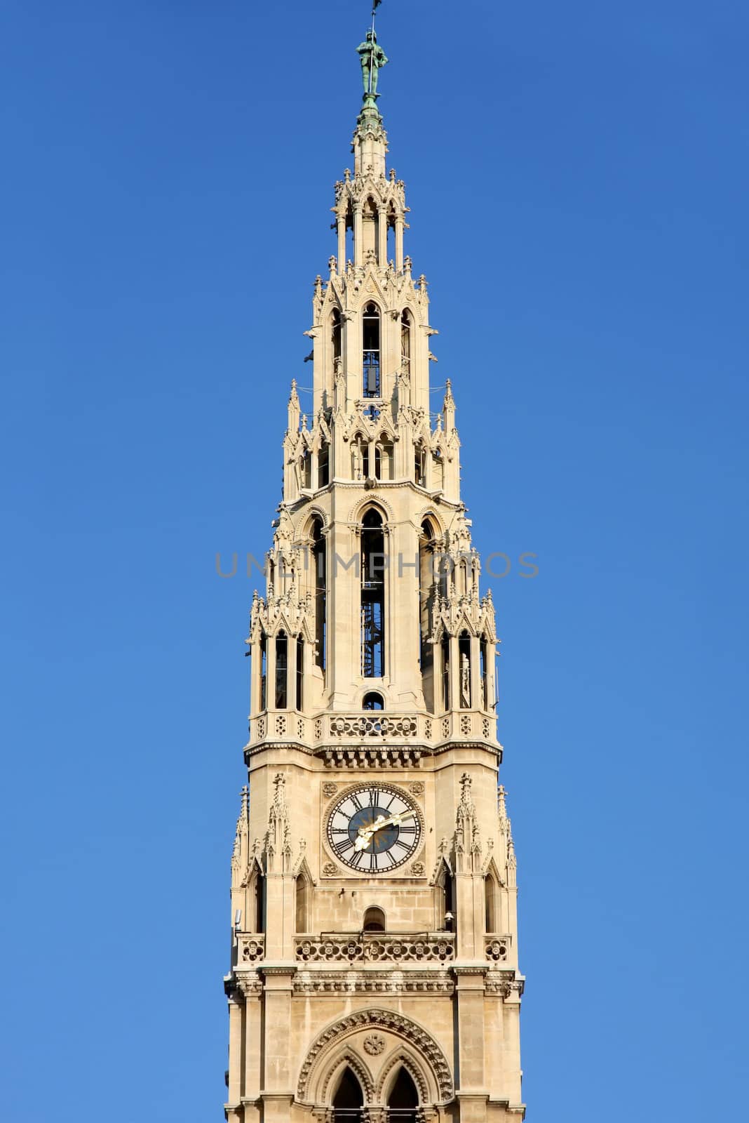 famous City Hall building, Rathaus in Vienna, Austria