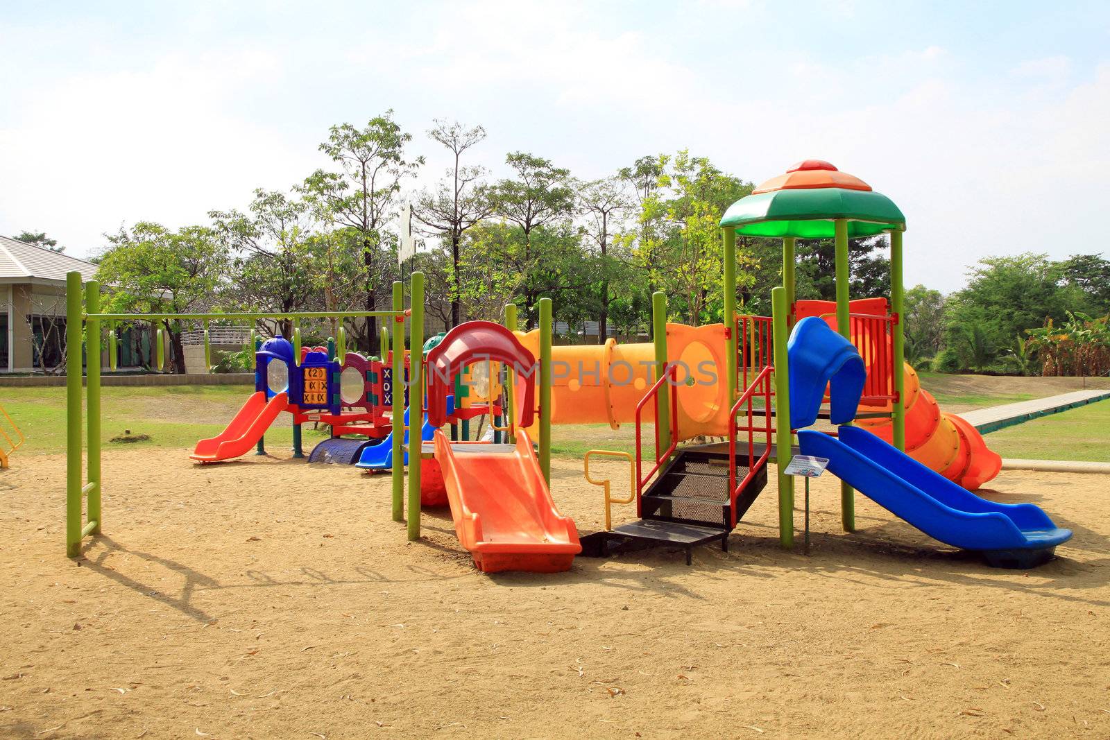 Amusement park for children to enjoy playing with the player.